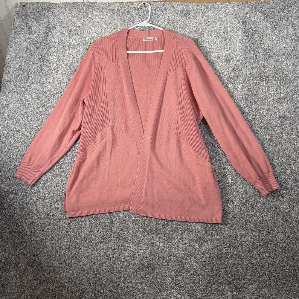 89th + Madison Cardigan 1X Plus Lightweight Layering Contemporary Soft Classic